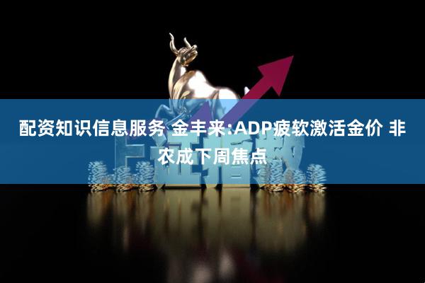 配资知识信息服务 金丰来:ADP疲软激活金价 非农成下周焦点