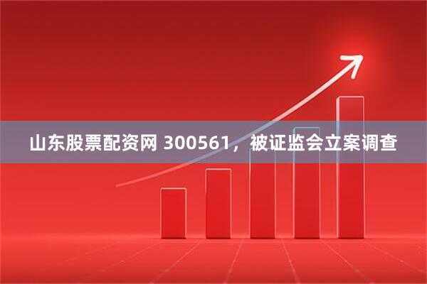 山东股票配资网 300561，被证监会立案调查